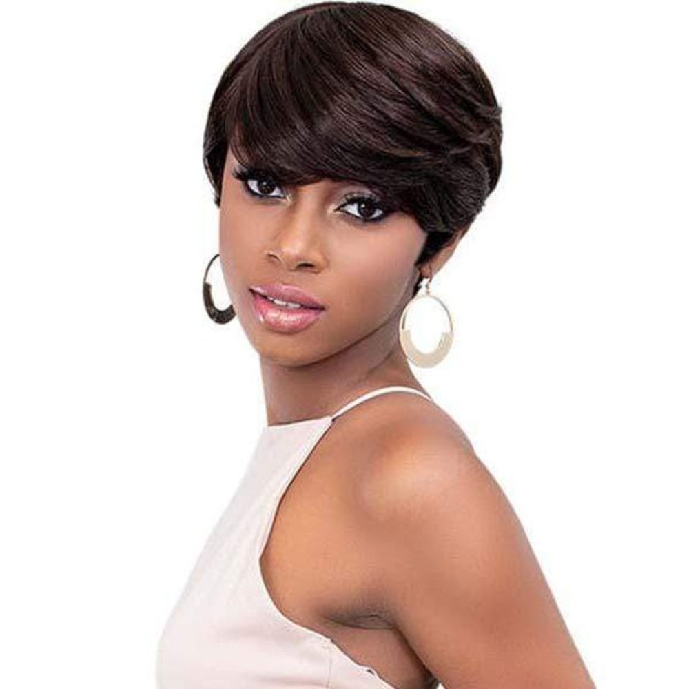 Virgin 100 % Human Hair Wig Natural Color